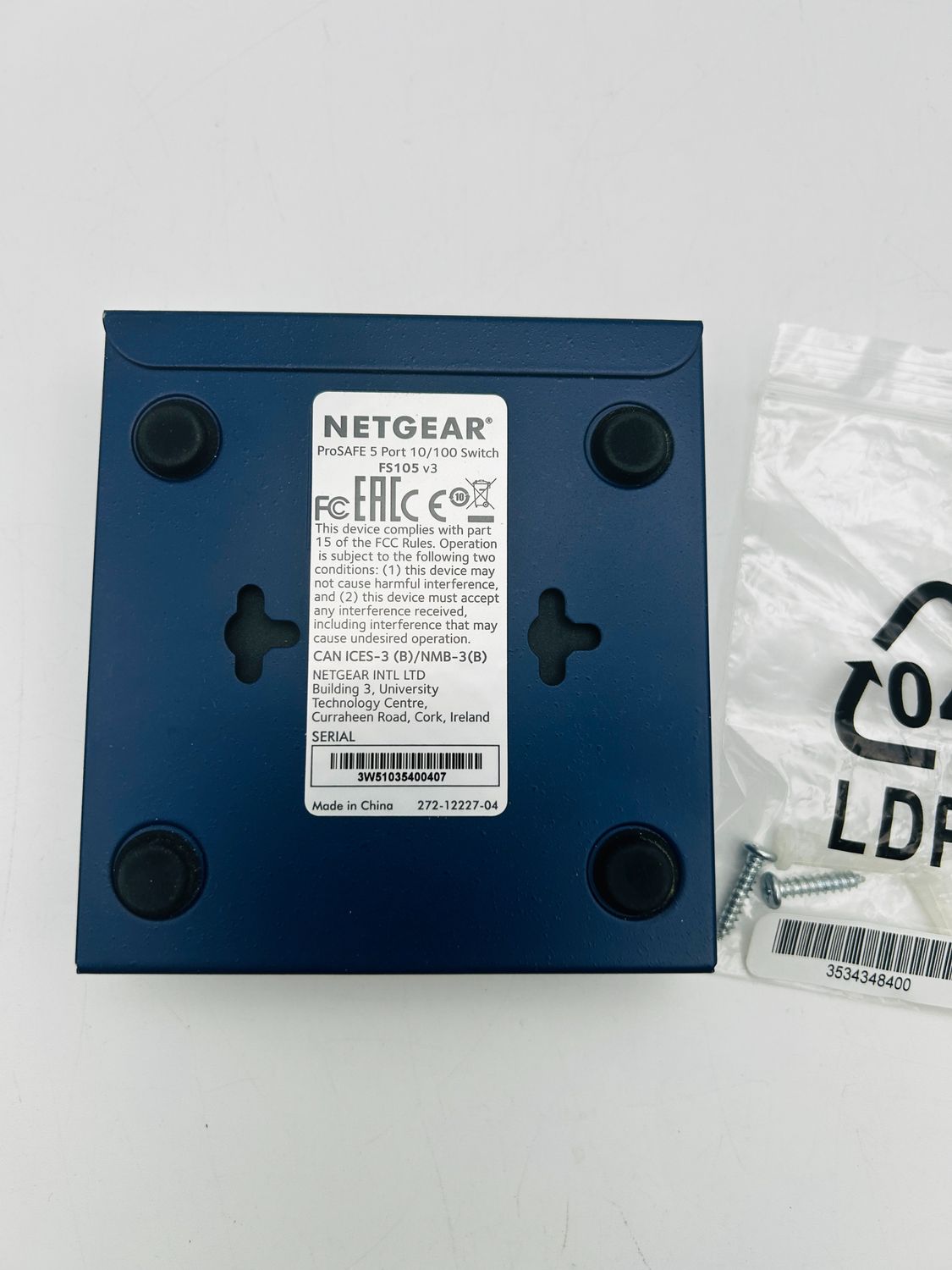 NETGEAR FS105NA przełącznik sieciowy 5-portowy 10/100 Mb/s