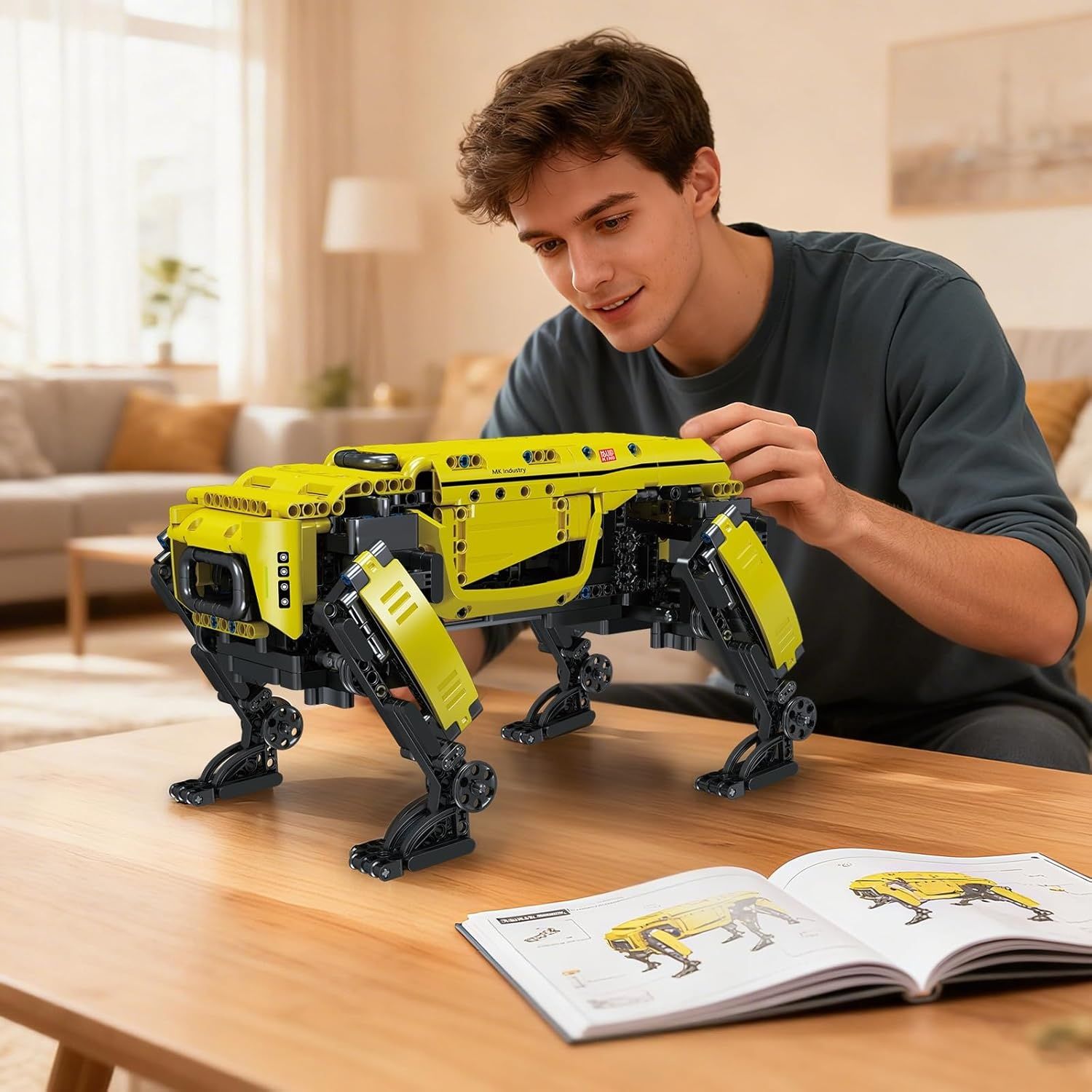 Mould King 15066 Pies Perro – Zdalnie Sterowany Robot z Klocków, 936 Elementów