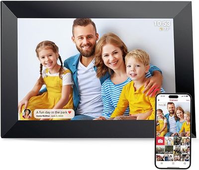 Cyfrowa ramka na zdjęcia WiFi VESWWE 10,1" z ekranem dotykowym i aplikacją Frameo