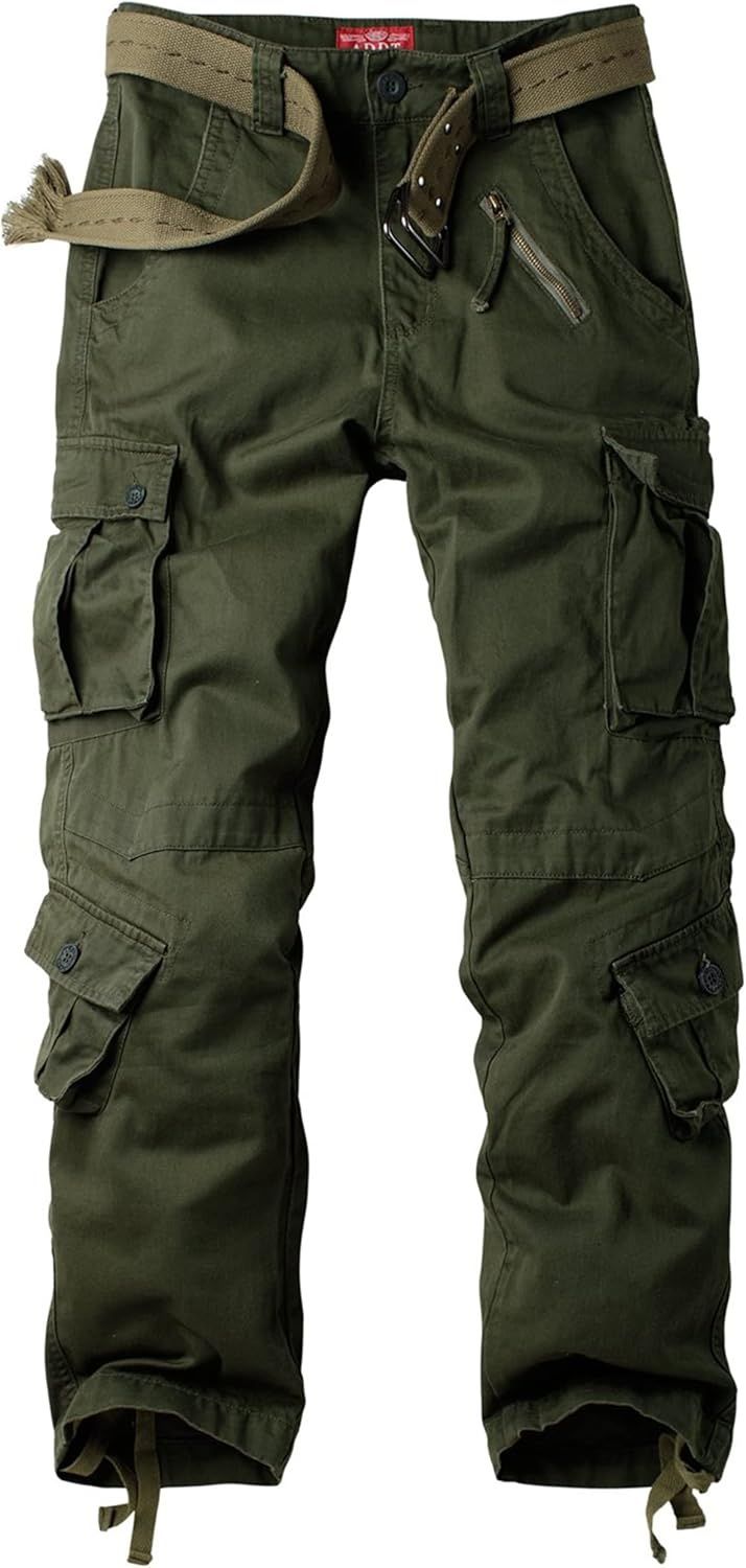 Damskie spodnie cargo Army Green 8-Tag 38