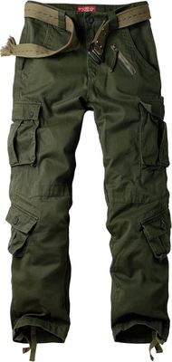 Damskie spodnie cargo Army Green 8-Tag 38
