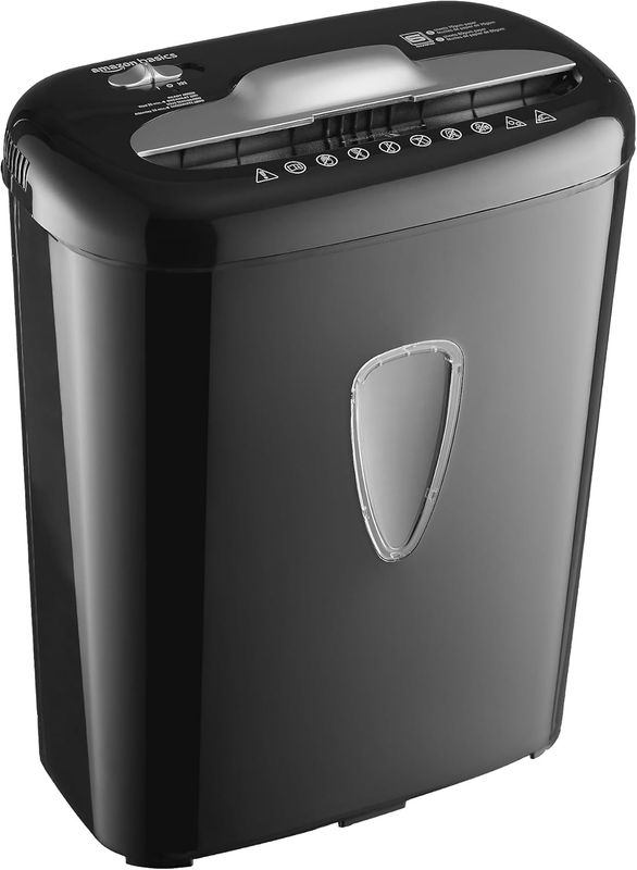 Amazon Basics niszczarka do papieru i kart kredytowych z cięciem mikro