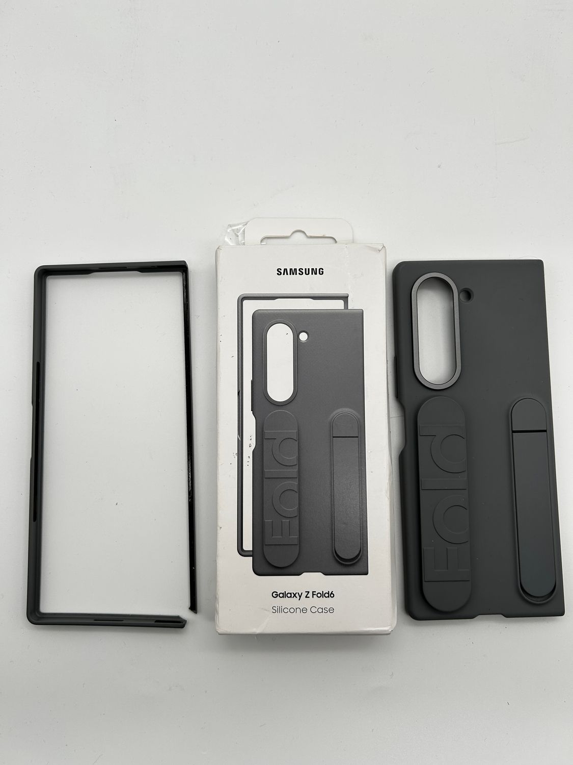 Etui z silikonowym uchwytem do Samsung Galaxy Z Fold6 ze stojakiem, sz