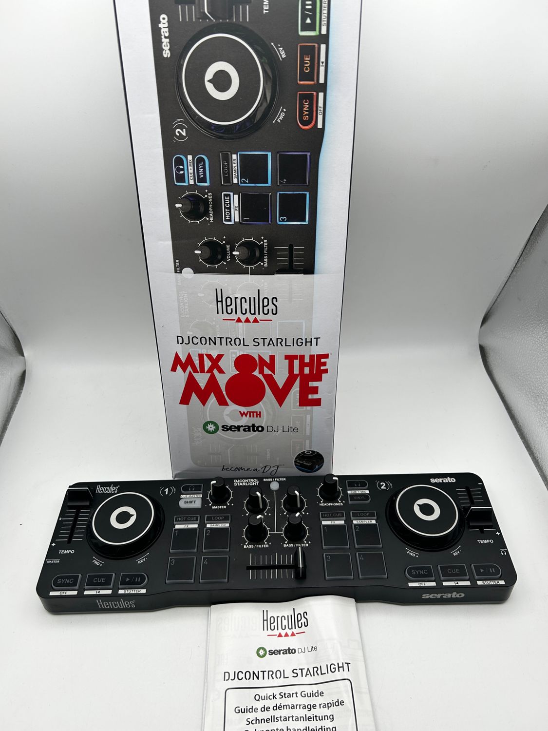 Hercules DJControl Starlight – przenośny 2-deckowy kontroler DJ USB