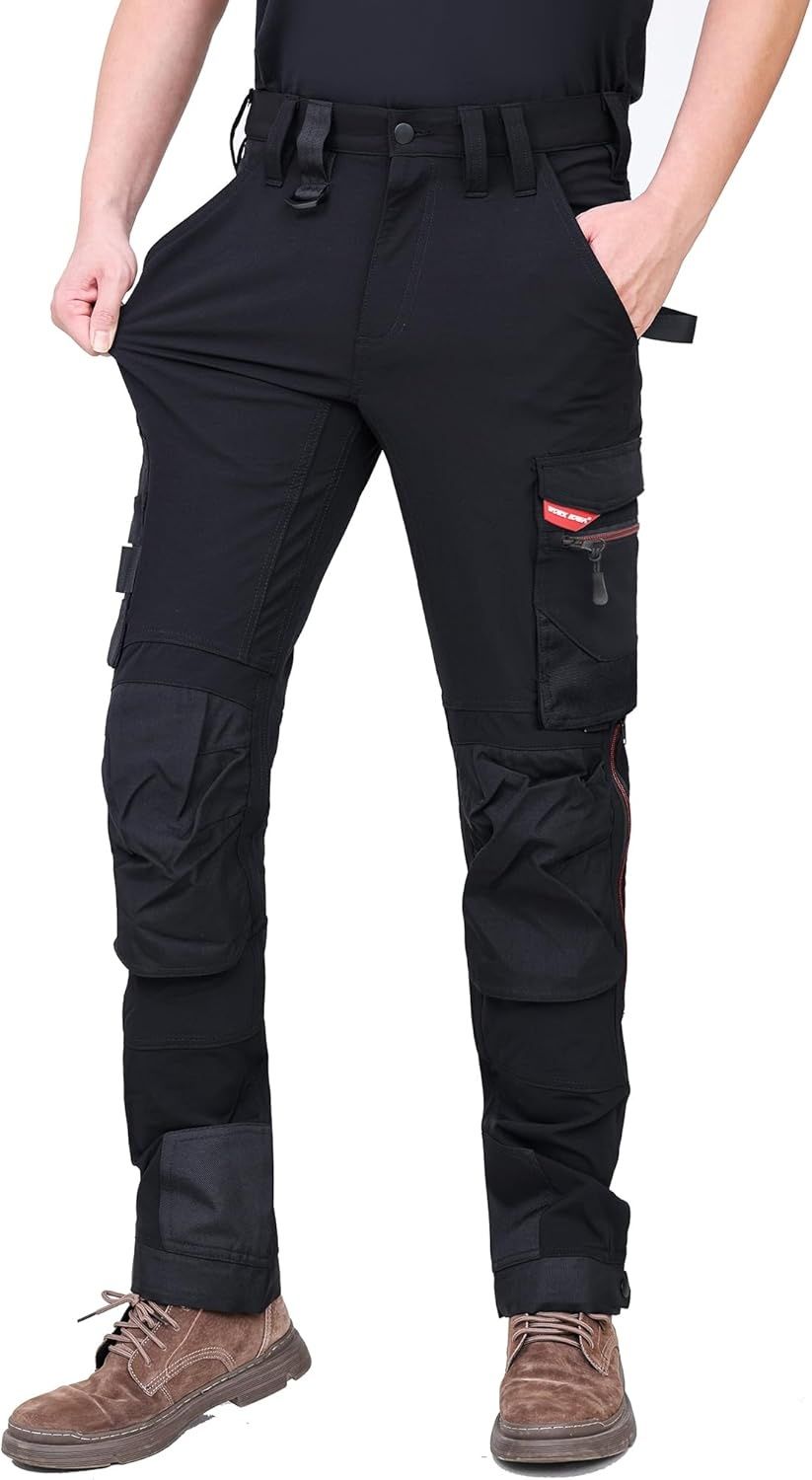 WORK IDEA Męskie spodnie robocze Slim-Fit Stretch