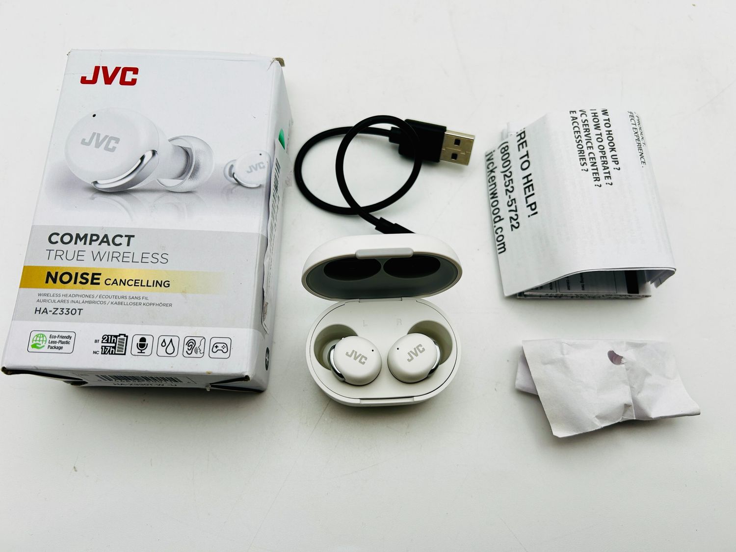 JVC HA-Z330T-W – Bezprzewodowe słuchawki douszne