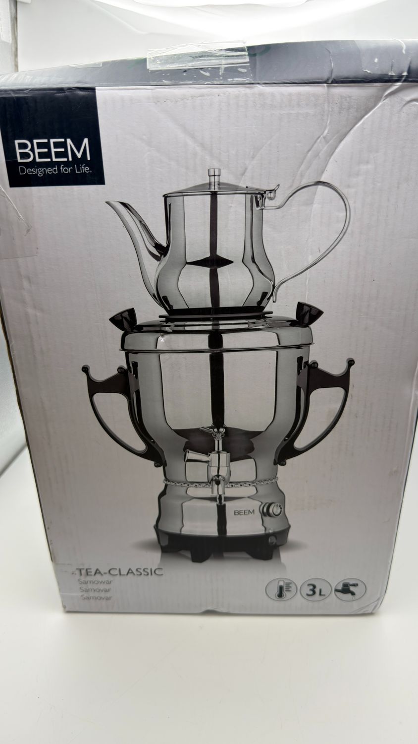 BEEM Tea-Classic Samowar 3 l stal nierdzewna z czajnikiem 1 l