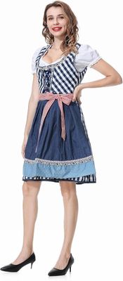 Dirndl midi – tradycyjna sukienka damska, komplet 3‑częściowy