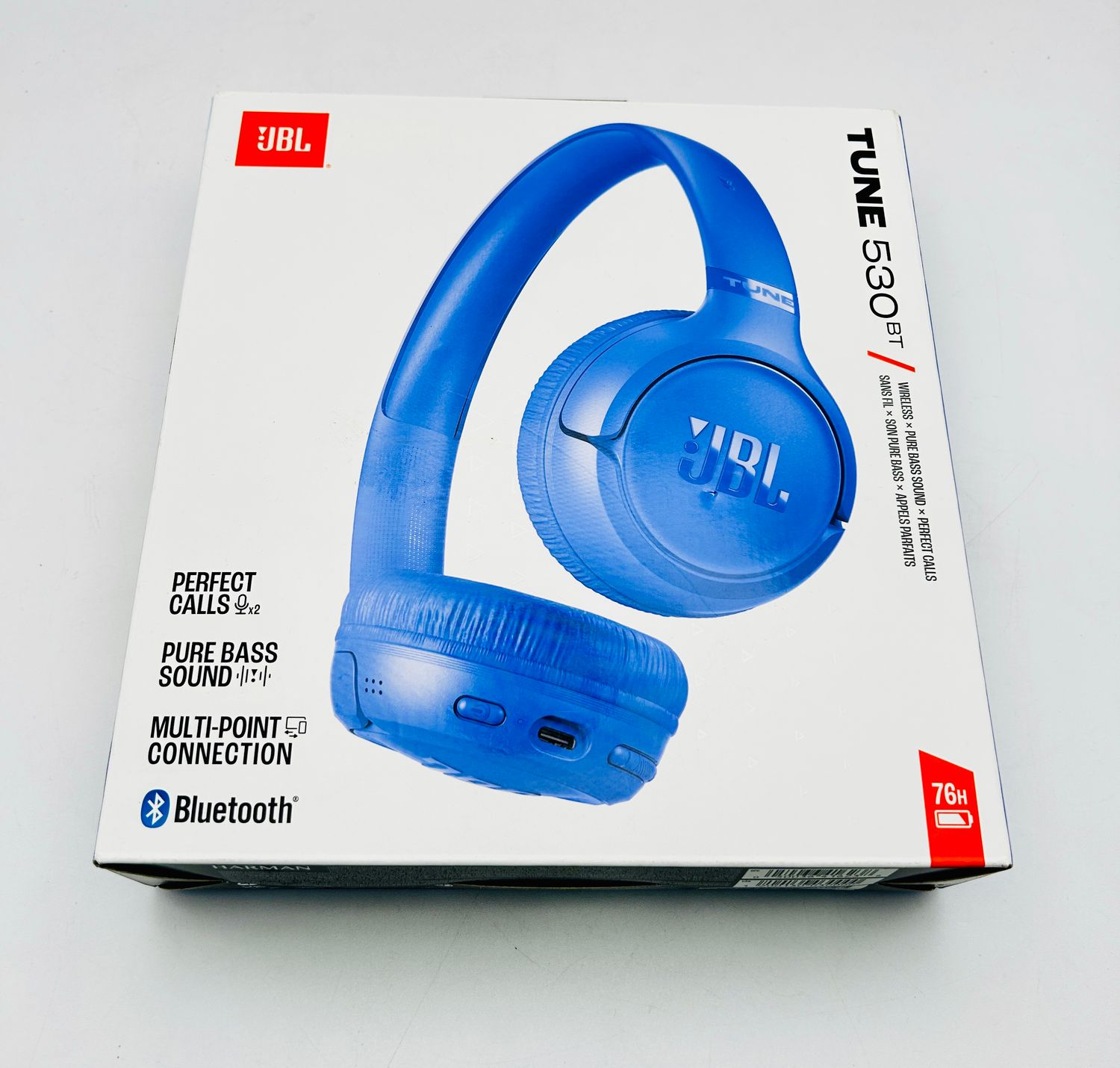 JBL Tune 530 BT, bezprzewodowe słuchawki nauszne z Bluetooth 6.0, 76小时