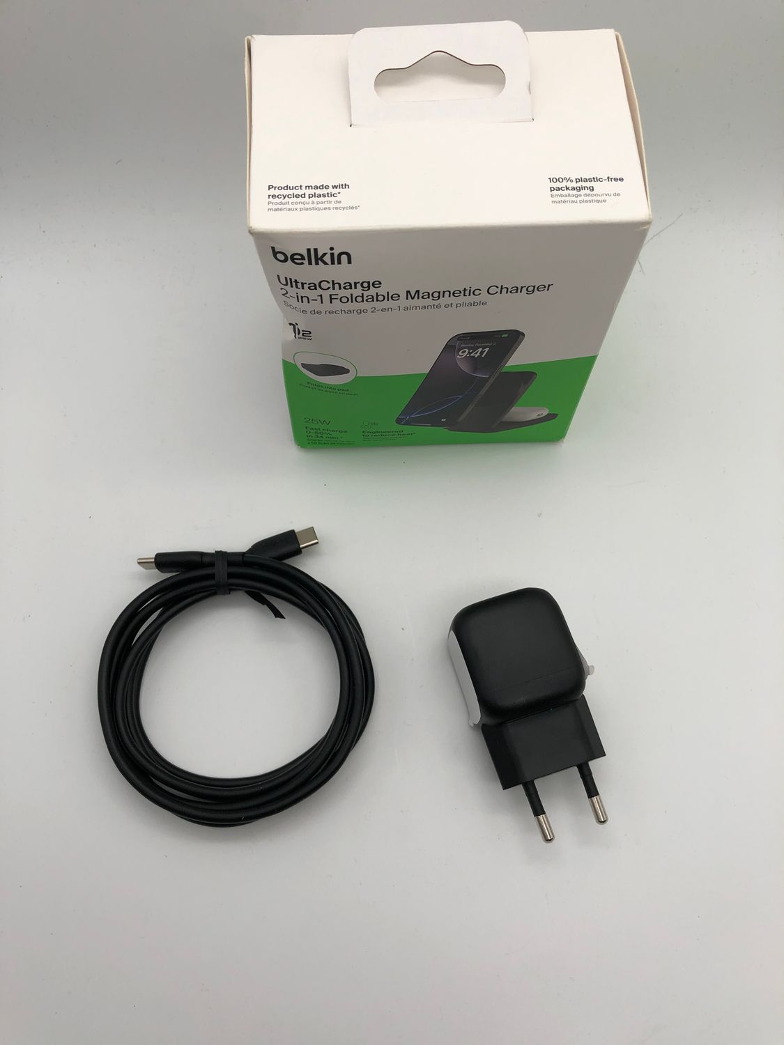 Belkin UltraCharge Qi 2.2 stacja ładująca 2 w 1, 25 W, kompatybilna z