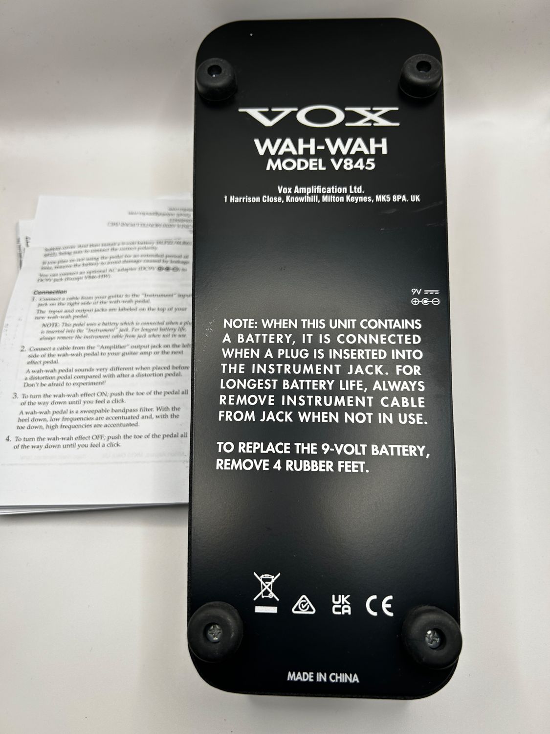 VOX WAH V845 Classic – pedał gitarowy Wah-Wah