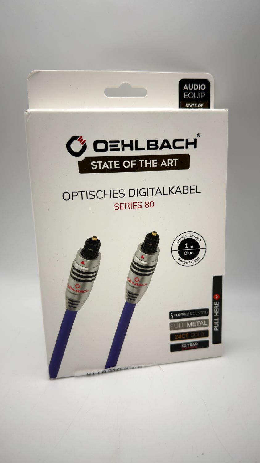 Oehlbach 1381 XXL Series 80 kabel optyczny 1 m niebieski