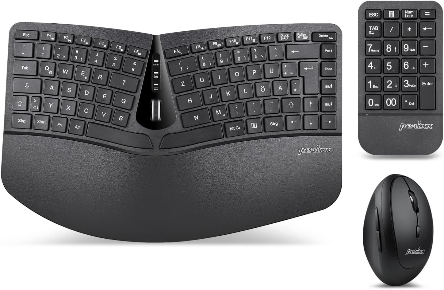 Perixx PERIDUO-606A 3-in-1 – bezprzewodowy ergonomiczny zestaw