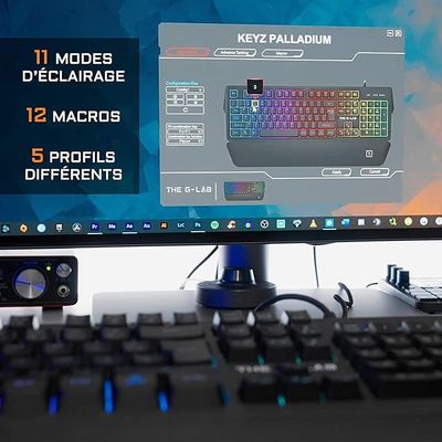 The G-Lab Keyz Palladium – klawiatura gamingowa AZERTY z podświetleniem RGB