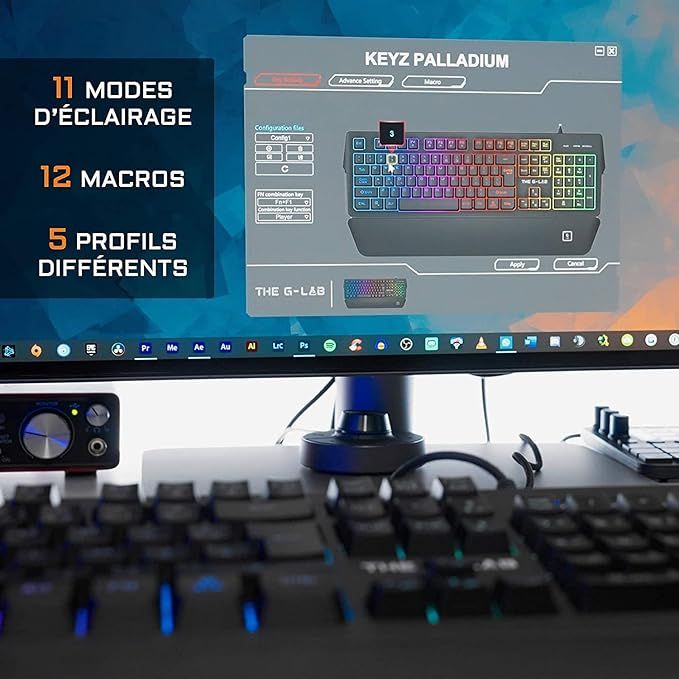 The G-Lab Keyz Palladium – klawiatura gamingowa AZERTY z podświetleniem RGB