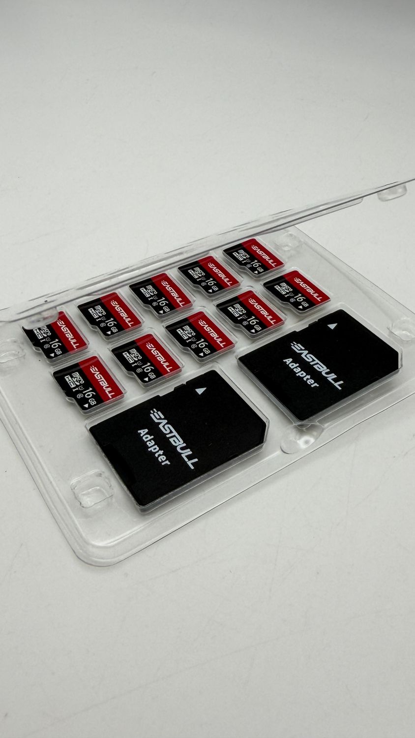 Karty SD 16 GB klasy 10 do kamery monitoringu (10 sztuk i 2 adaptery)