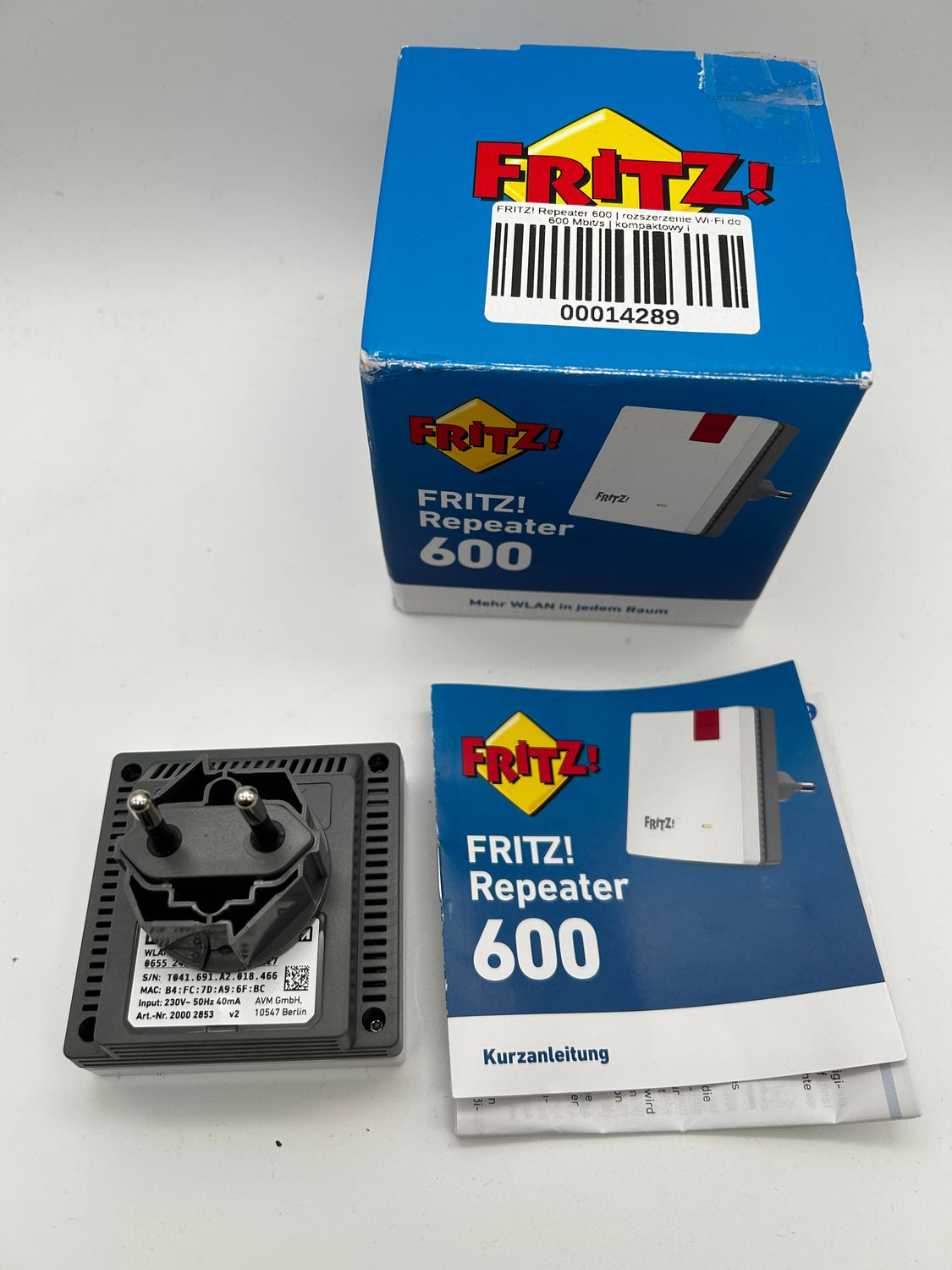 FRITZ! Repeater 600 | rozszerzenie Wi-Fi do 600 Mbit/s | kompaktowy i