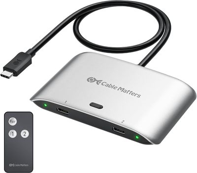 Przełącznik Cable Matters USB4 USB-C 20 Gb/s dla 2 komputerów