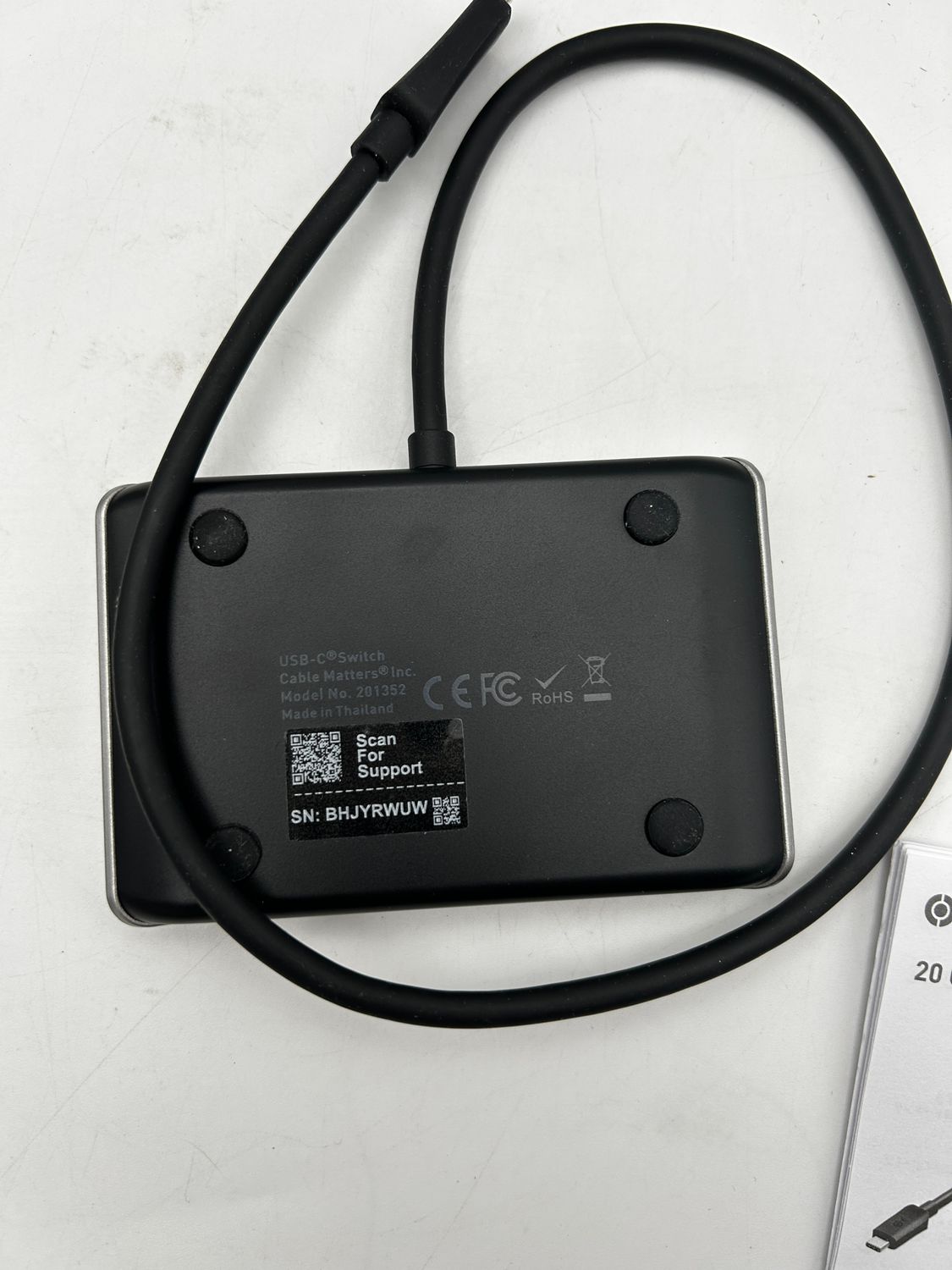 Przełącznik Cable Matters USB4 USB-C 20 Gb/s dla 2 komputerów