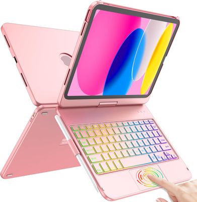 TQQ etui z klawiaturą z touchpadem do iPad 10. generacji 11,9" 2022 – Champagne
