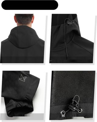 KUTOOK Męska Kurtka Softshell z Kapturem