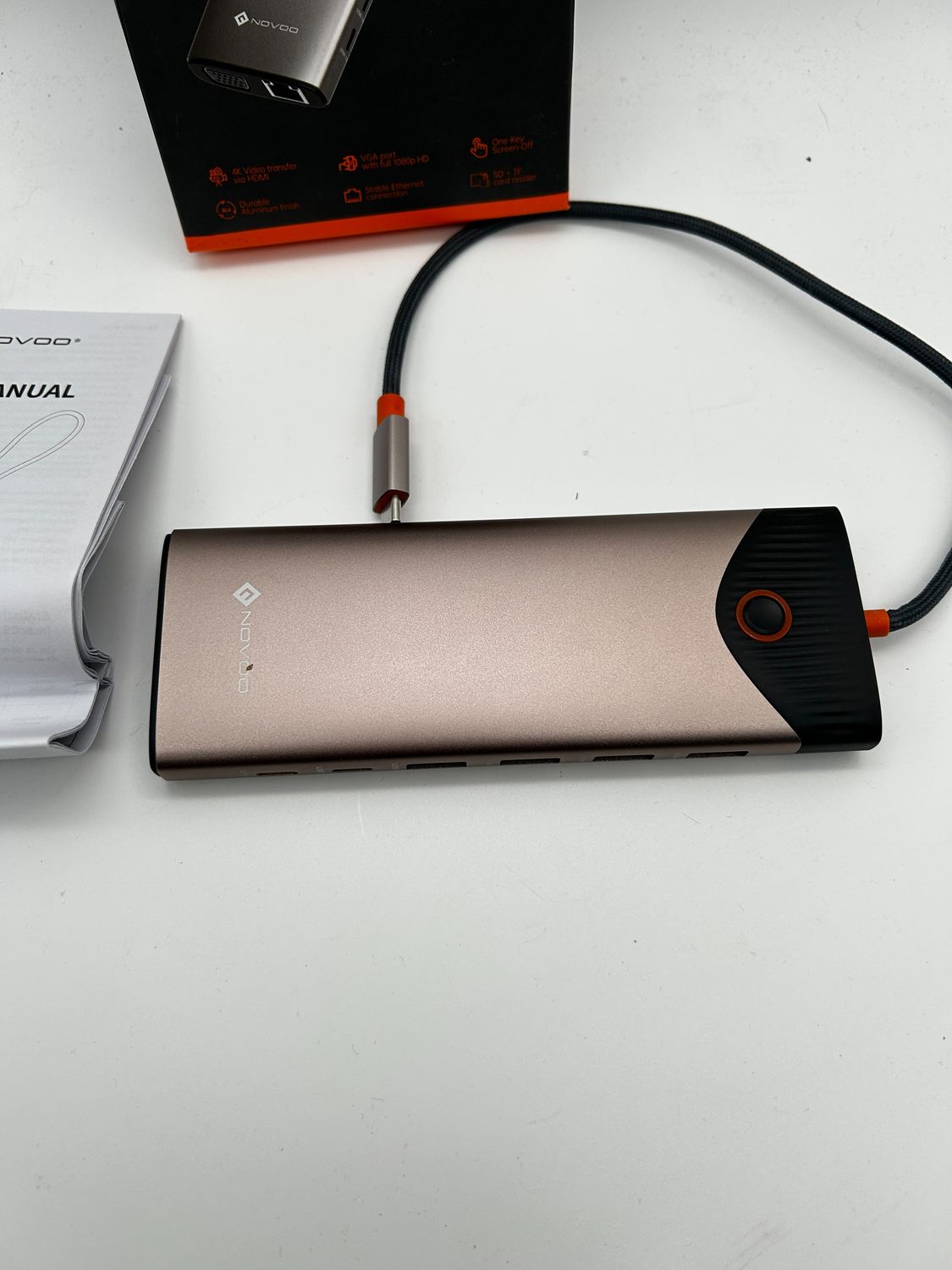 Stacja dokująca NOVOO USB-C, 15 w 1, 2x HDMI 4K@60Hz, VGA, USB-C/A 5Gb