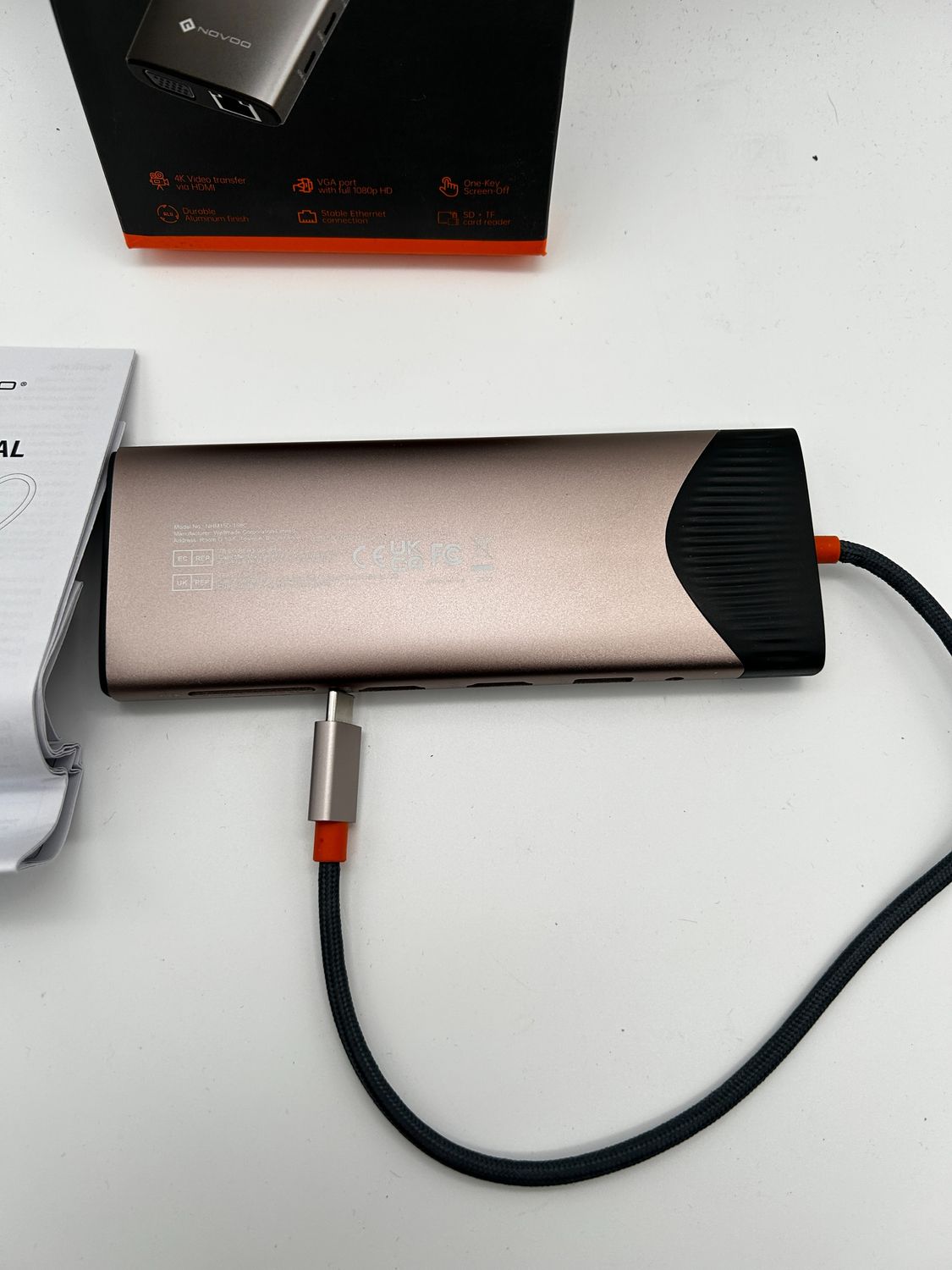 Stacja dokująca NOVOO USB-C, 15 w 1, 2x HDMI 4K@60Hz, VGA, USB-C/A 5Gb