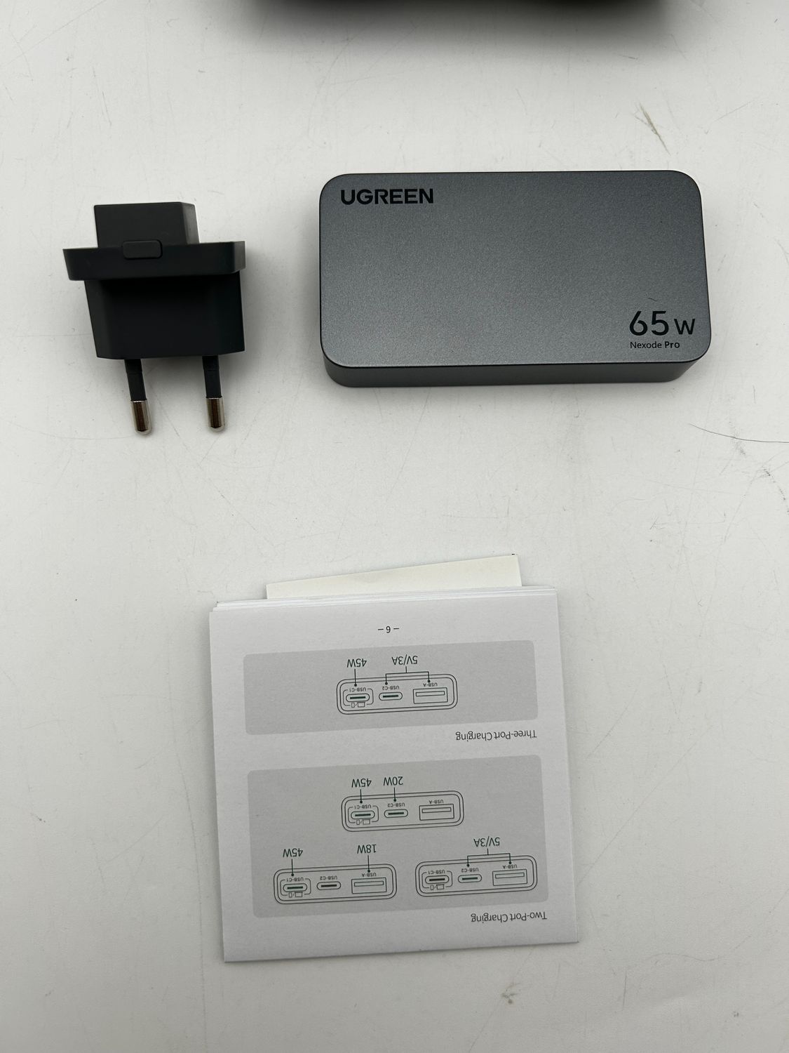 UGREEN Nexode Air 65W Ładowarka USB C do podróży, szybkie ładowanie, 3