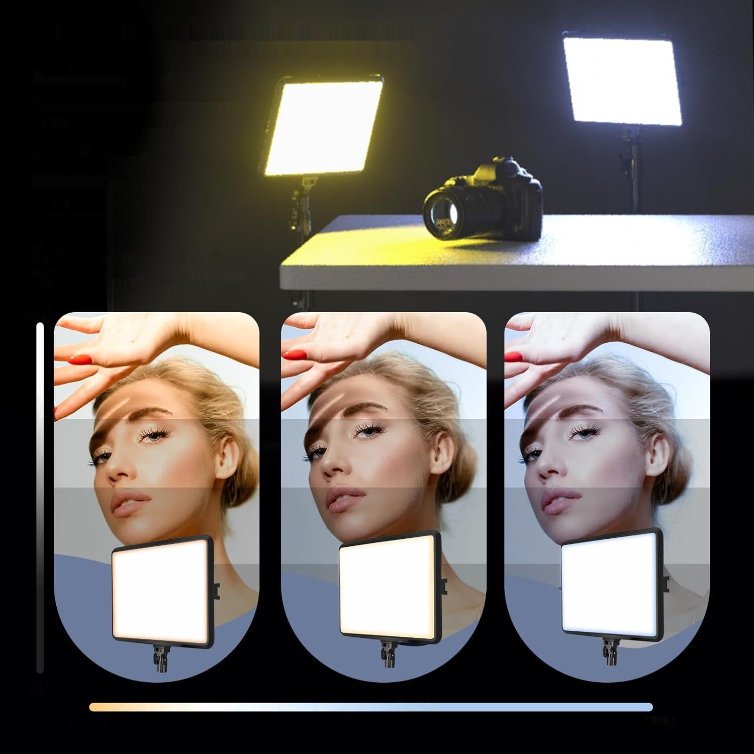 2‑częściowy zestaw oświetlenia wideo LED Arsoer