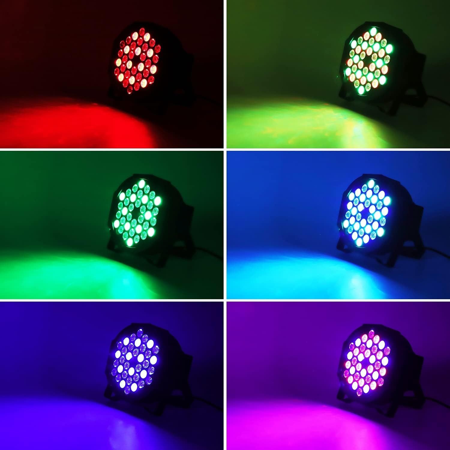 HOLDLAMP 2PCS Par LED RGB – zestaw 2 reflektorów scenicznych, niepełny komplet bez pilotów