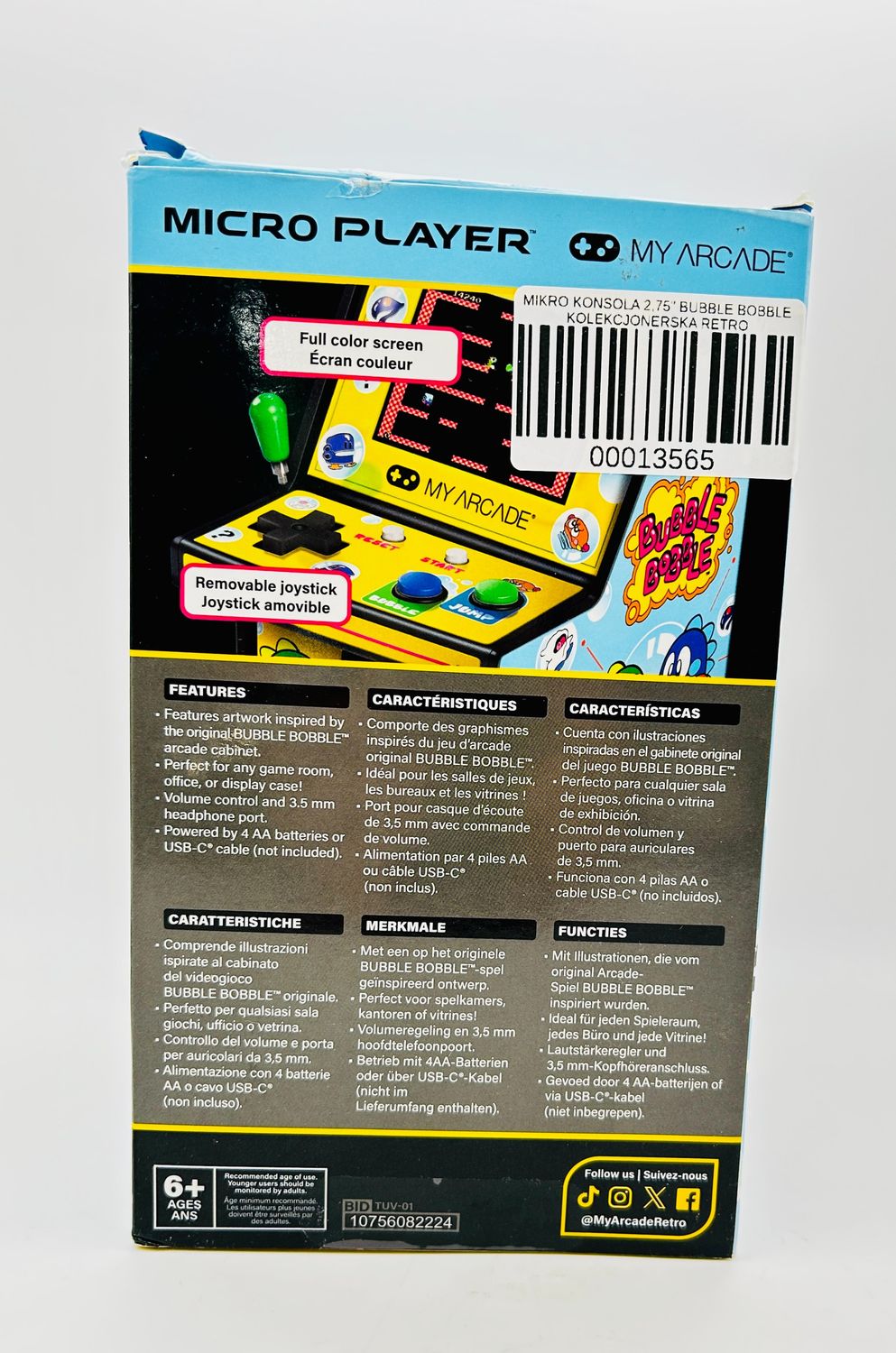 Micro Player 2,75" Bubble Bobble – Kolekcjonerska Konsola Retro