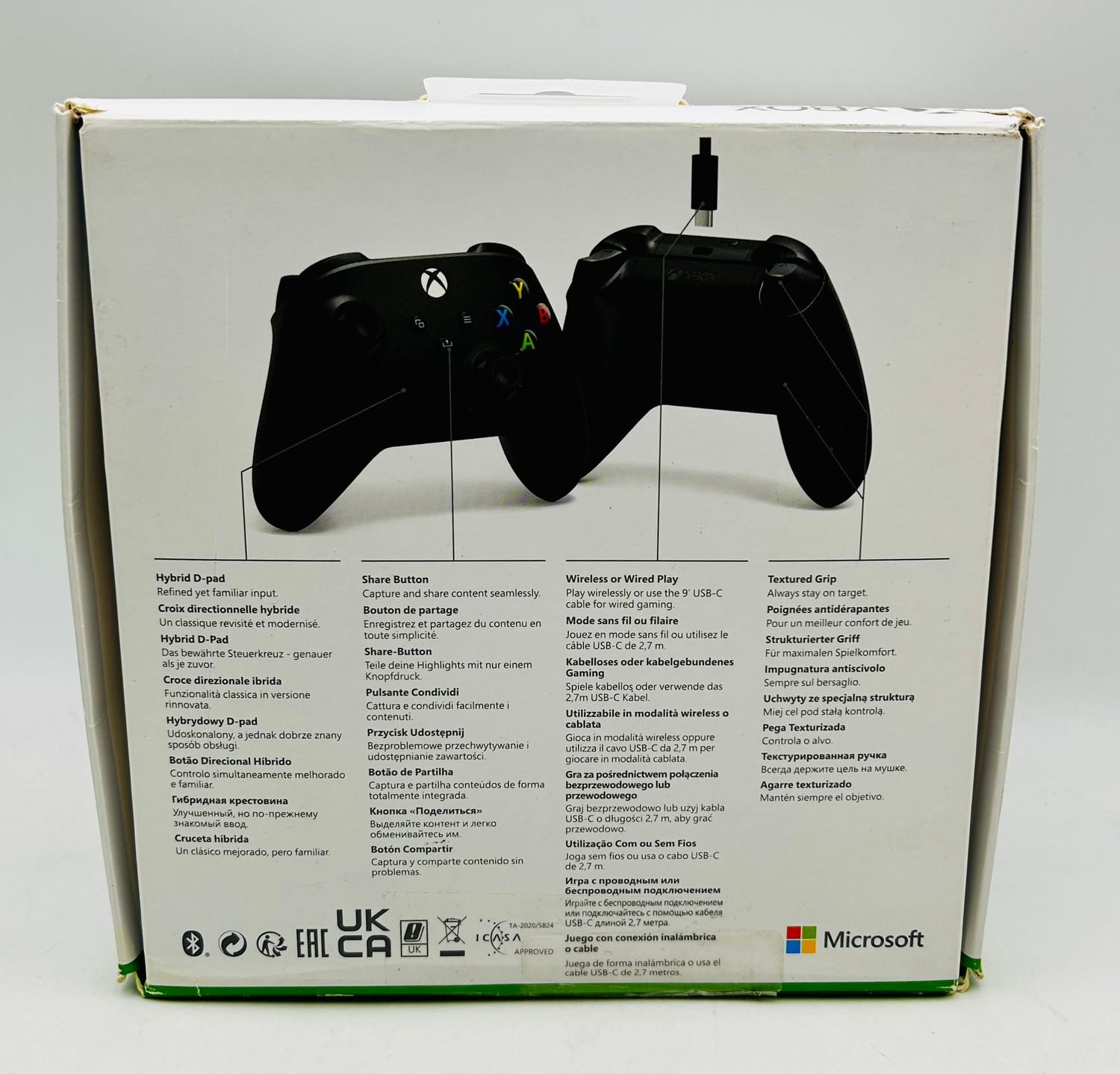 Bezprzewodowy kontroler Xbox – Carbon Black – Kabel USB-C