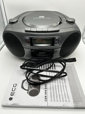 ECG CDR 999 DAB+ / radio FM z odtwarzaczem CD/kasetowym, srebrny