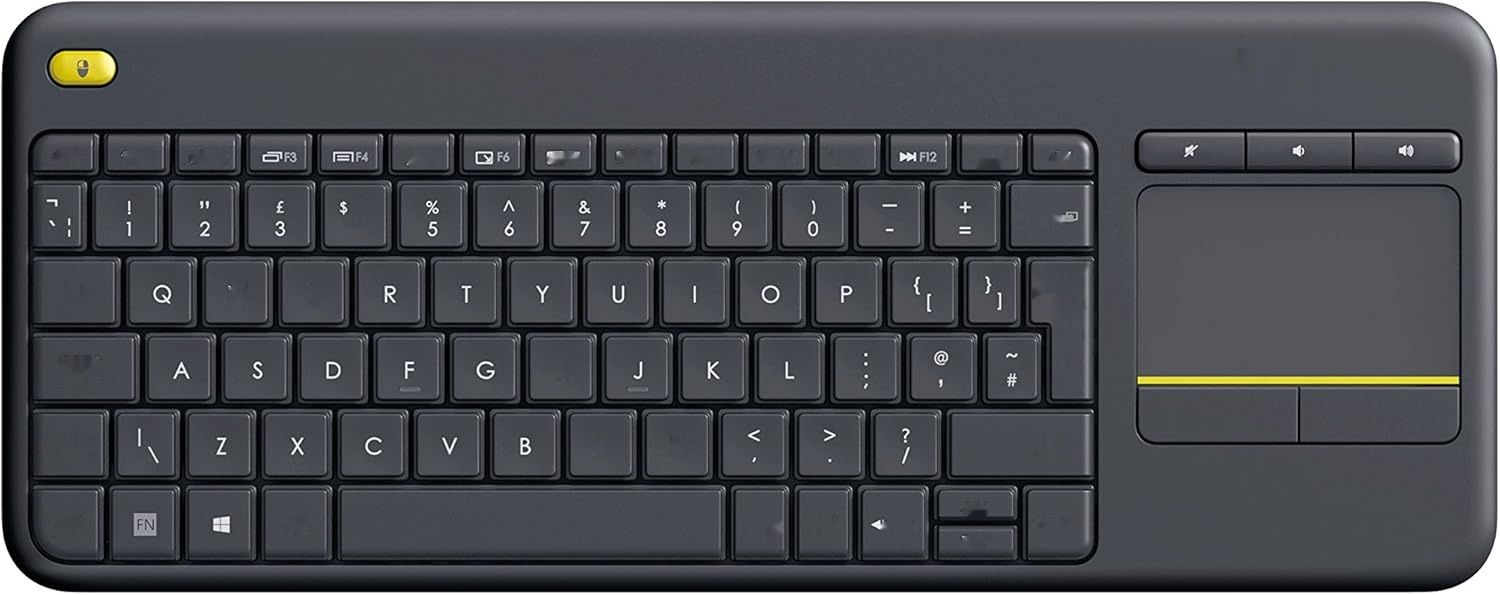 Logitech K400 Plus Bezprzewodowa Klawiatura TV z Panelem Dotykowym, Łt