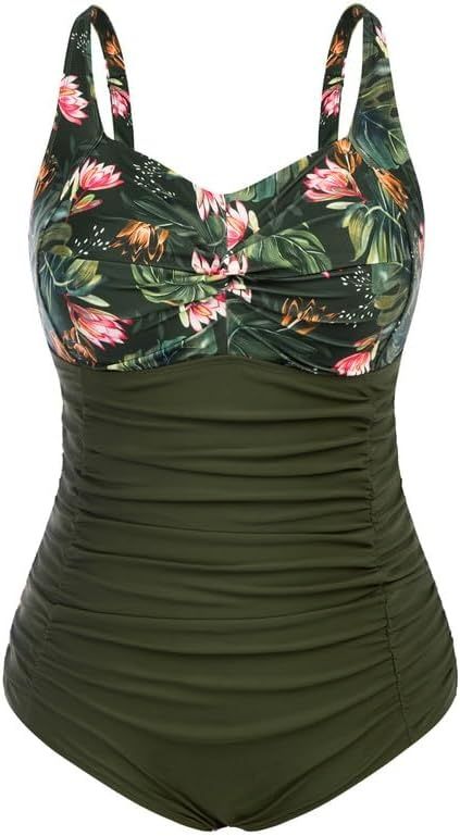 Hanna Nikole jednoczęściowy kostium kąpielowy plus size z dekoltem w serek