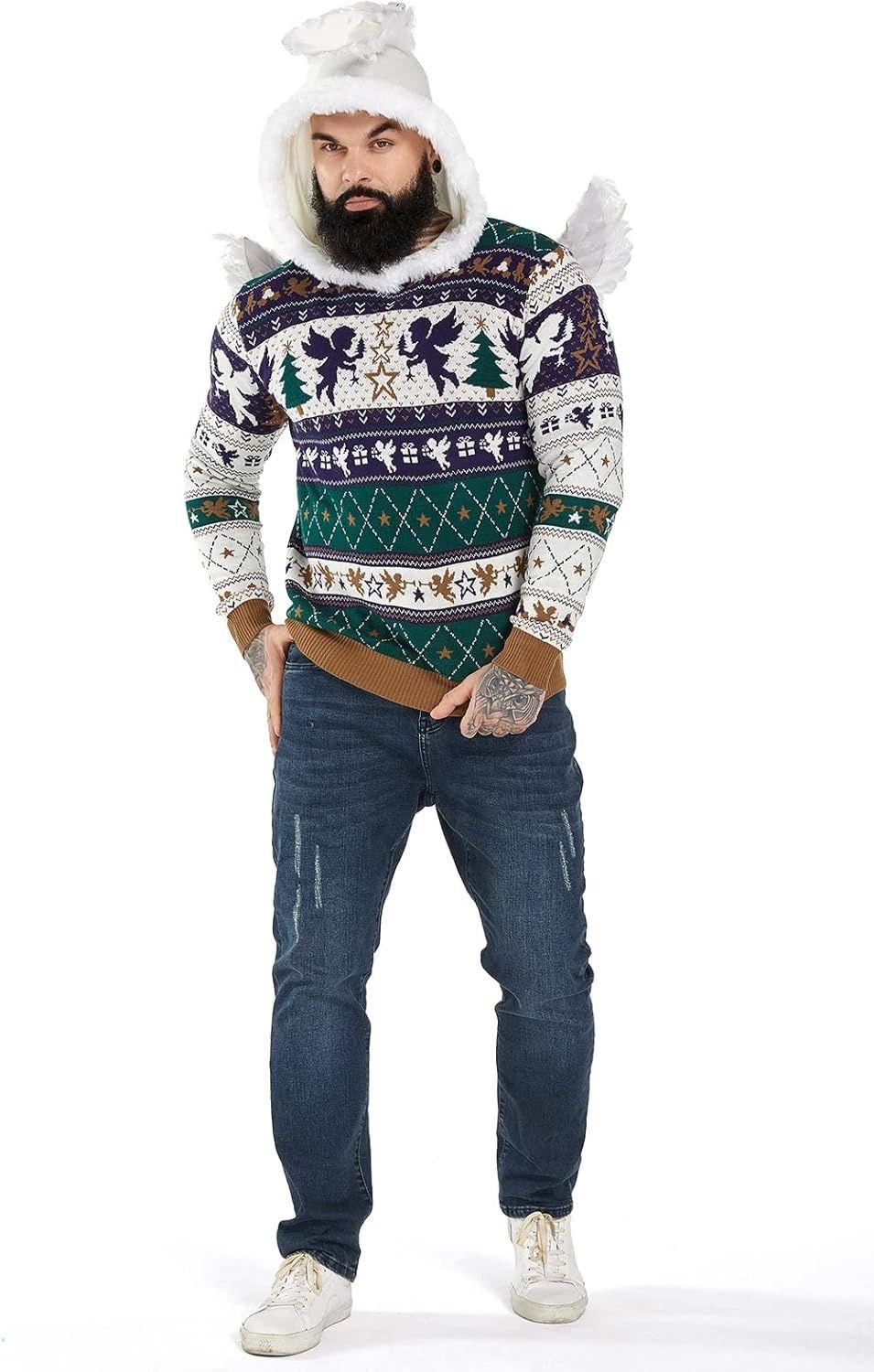 Sweter męski U Look Ugly Today, wielokolorowy, rozmiar M