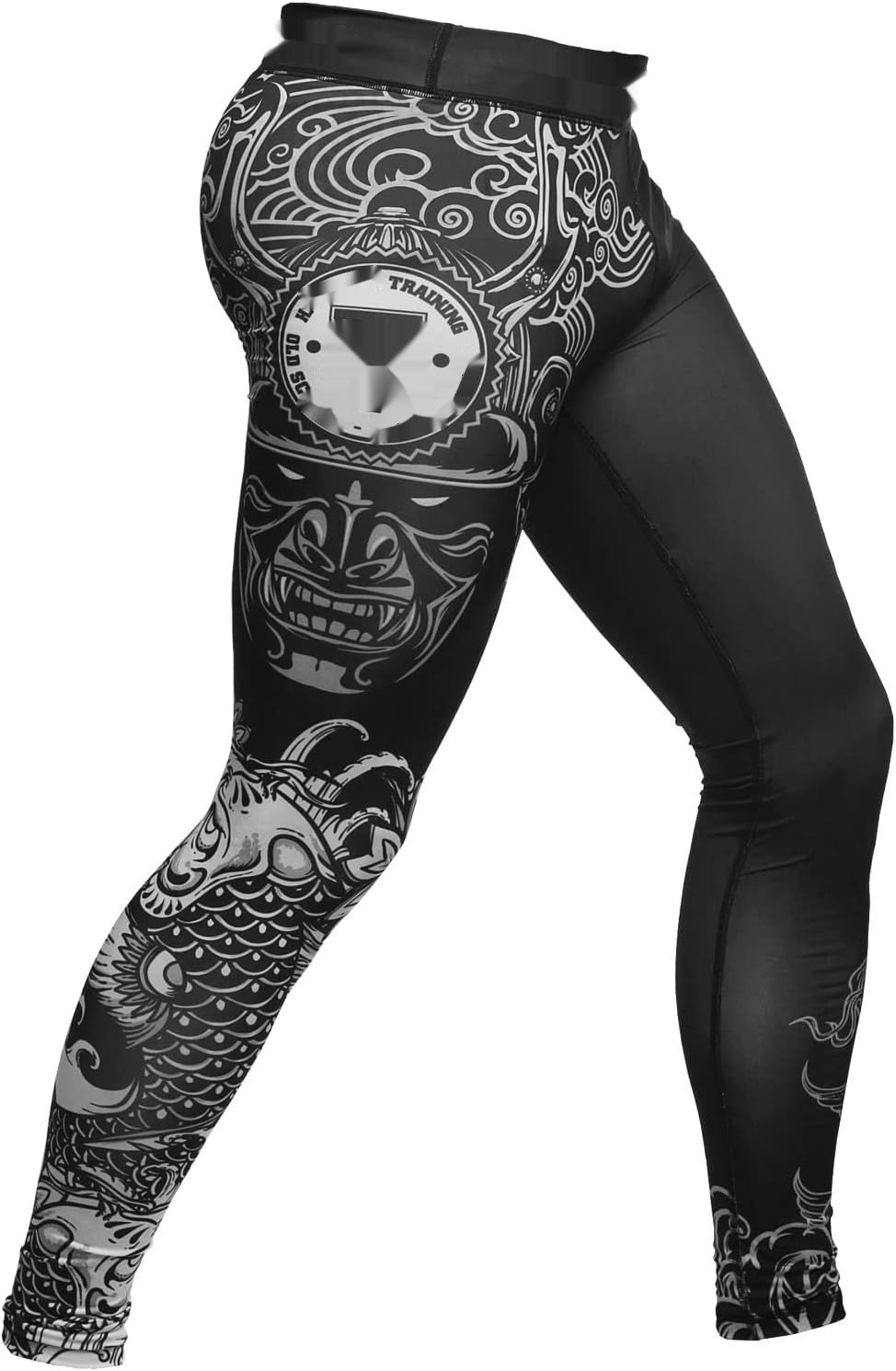 Hardcore Training męskie spodnie kompresyjne legginsy sportowe do grap
