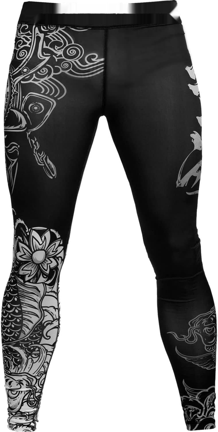 Hardcore Training męskie spodnie kompresyjne legginsy sportowe do grap