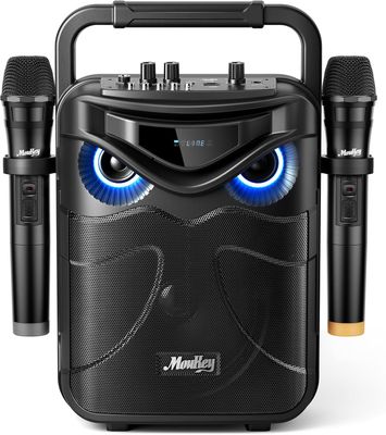 Przenośny głośnik karaoke Moukey MPS3 – jeden mikrofon uszkodzony