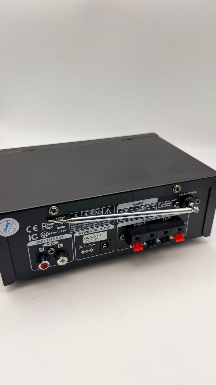 Moukey MAMP3 – 2-kanałowy wzmacniacz stereo Bluetooth do karaoke 100 W
