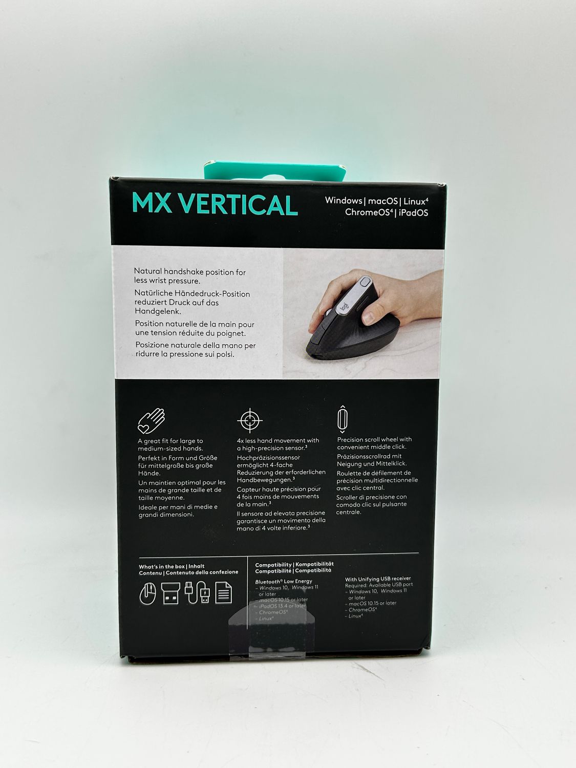 Mysz ergonomiczna Logitech MX Vertical Bluetooth bezprzewodowa szara