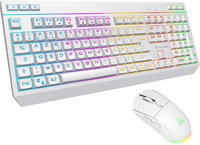 The G-Lab - Zestaw Tungsten EX - Bezprzewodowy zestaw klawiatura + myś