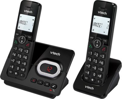 VTech CS2051 – telefon bezprzewodowy z automatyczną sekretarką i 2 słuchawkami