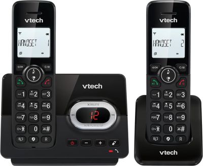 VTech CS2051 – telefon bezprzewodowy z automatyczną sekretarką i 2 słuchawkami