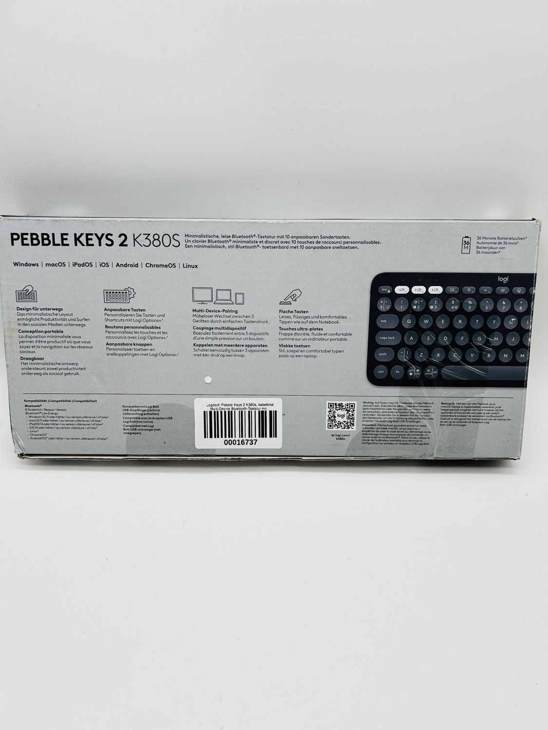 Logitech Pebble Keys 2 K380s, bezprzewodowa klawiatura