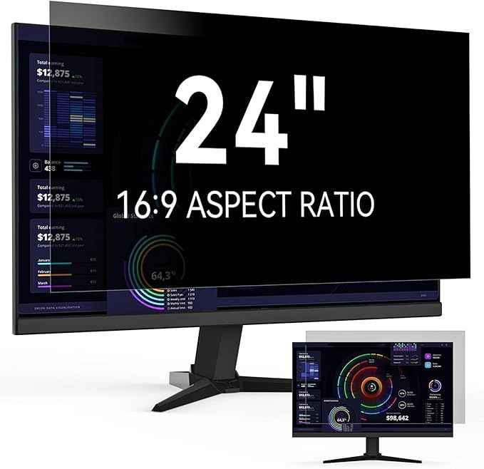 Protescreen 24" 16:9 – Filtrowanie prywatności i ochrona wzroku do monitora