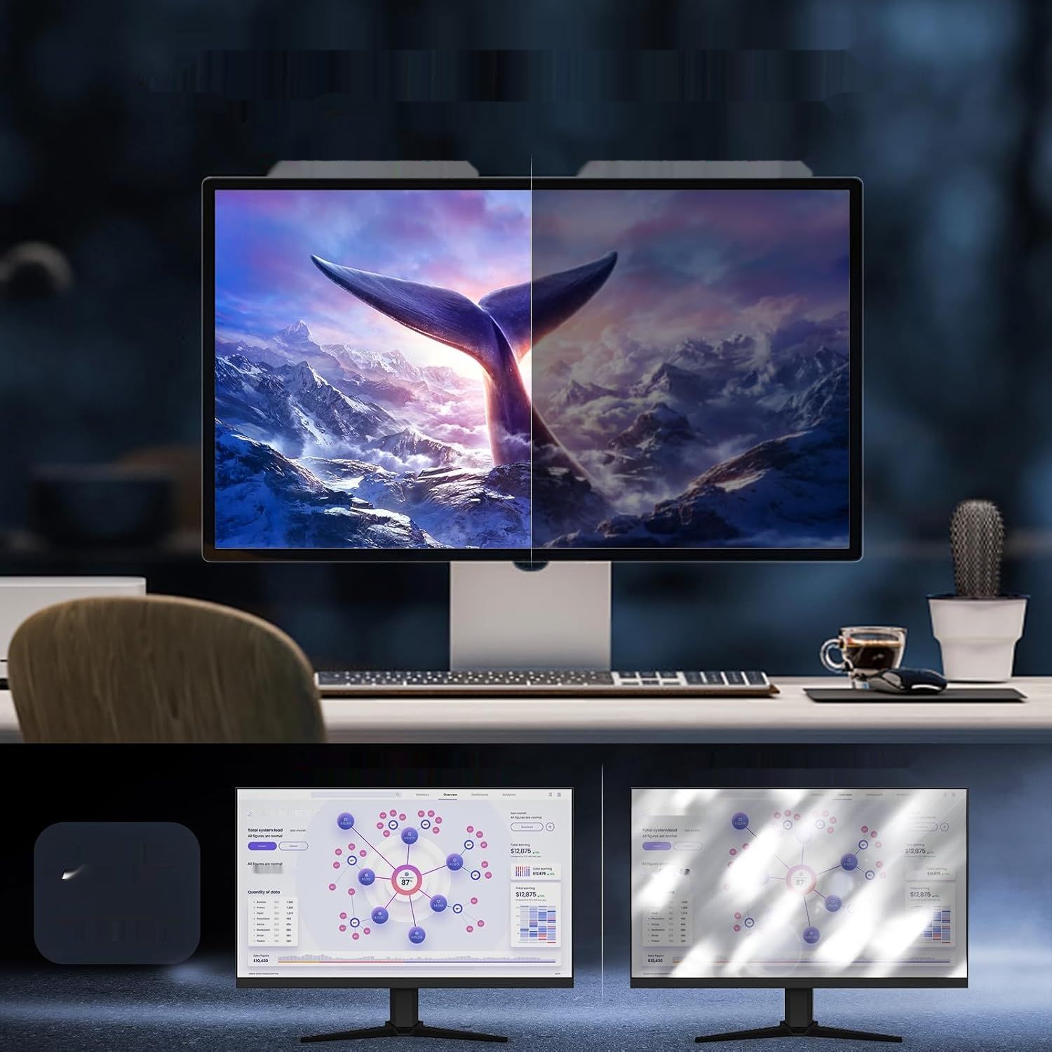 Protescreen 24" 16:9 – Filtrowanie prywatności i ochrona wzroku do monitora