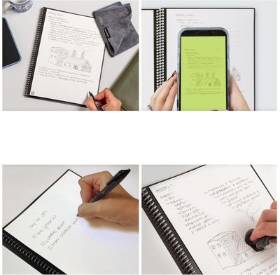 Rocketbook Core – wielokrotnego użytku notes spiralny Letter 21 × 29,7 cm, czarny