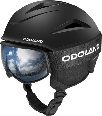 Odoland zestaw: kask narciarski z goglami – czarny, rozmiar M