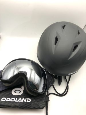 Odoland zestaw: kask narciarski z goglami – czarny, rozmiar M